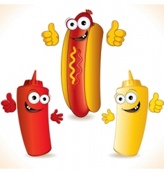 Hotdogs vector image