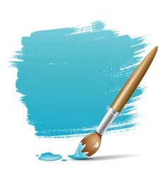 Paint brush blue background vector image