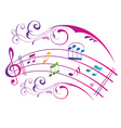 Abstract music background vector image