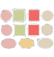 Cute doodle frames vector image