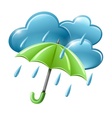 Rainy weather icon with vector image