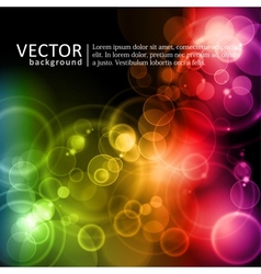 Magic lights in rainbow colors vector image