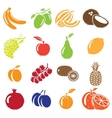 Set of fruits and vegetables icons vector image