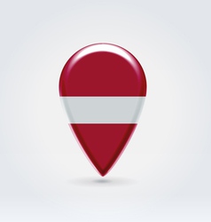 Latvian icon point for map vector image
