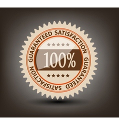 Satisfaction guaranteed label vector image