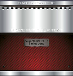 Metallic fiber background vector image