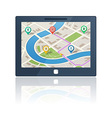 Gps navigation device vector image