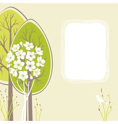 Spring card vector image