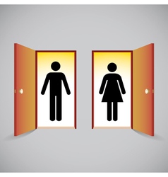 Open doors vector image
