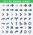 Set of arrow icons vector image