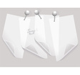 Transparent stickers wiht pins vector image