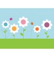 Polka dot daisies vector image