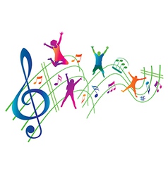 Abstract music background vector image