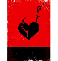 Heart on a hook vector image