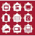 Home electrical appliances set vector image