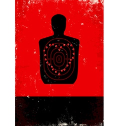 Red and black poster with target vector image