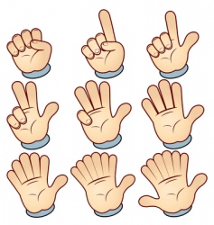 Hand count vector image