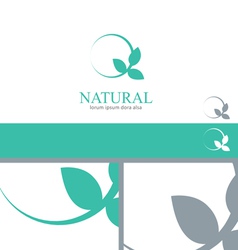 Wellness Mint Menthol Leaves Logo Concept Design vector image