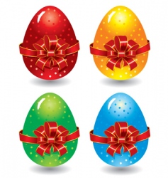 Set of ornate Easter eggs vector image
