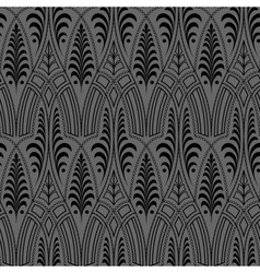 Seamless black wallpaper pattern vector image