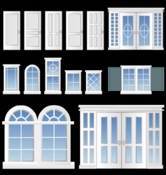 Window and door vector image