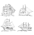 Sailing set vector image