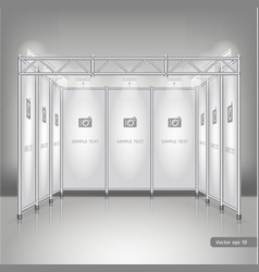 Trade exhibition stand display vector image