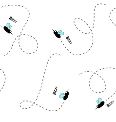 Seamless mosquito cartoon background vector image