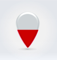 Poland icon point for map vector image