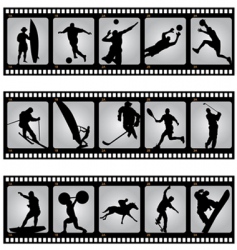 Sport filmstrip scene vector image