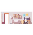 Home office interior vector image