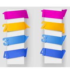 Abstract origami speech bubble with numbers vector image