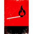 Burning match vector image