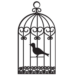 Bird cage vector image