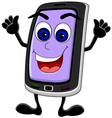 Smart phone cartoon vector image