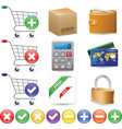 Web shop icon set vector image