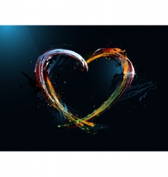 Grunge heart vector image
