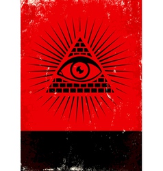 Pyramid and the eye vector image