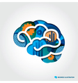 Brain with Business Concept vector image