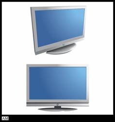 Flat screen monitor tv vector image