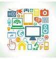 Set of technology icons in flat style vector image