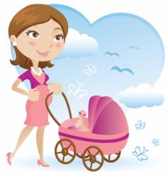 Pregnant mother vector image