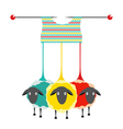 Three Knitting Yarn Sheep vector image