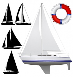Sailing boat vector image