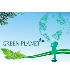Background-green planet - the picture is in the Background-green planet - the picture is in the vector image