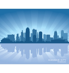 Kansas City Missouri skyline vector image
