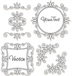 Vintage frames and ornaments vector image