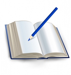 Book with pencil vector image