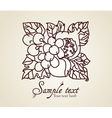 Vintage fruits vector image