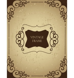 Vintage frame vector image